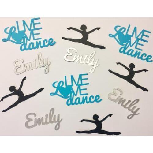 Personalized ballet dancer wedding birthday Confettis Table Scatter baby bridal shower bachelorette Party favors