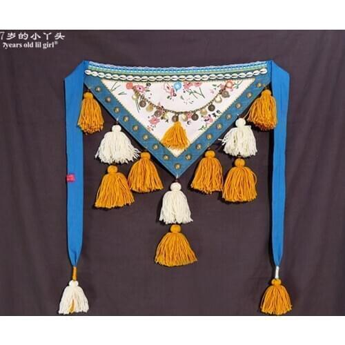 ATS Tribal Belly Dance Triangular Tassel Belt Scarf for Hip Wrap CVV01
