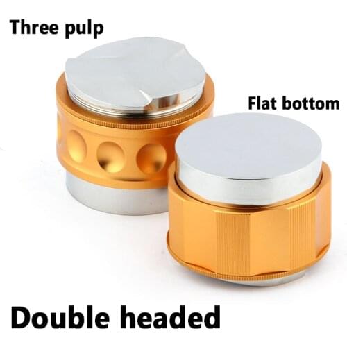 51/53/58/58.5mm Coffee Tamper Stainless Steel Double Headed Base Espresso Elasticity Adjustable Coffee Powder Hammer Coffeeware