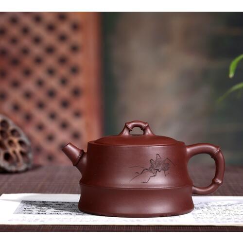 Recommended the teapot tea wholesale famous handmade bamboo pot undressed ore purple clay domestic wholesale and retail