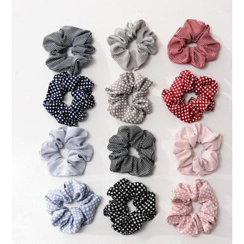 New Korean striped wave knot rope hair ring rubber band decorations for women girls accessories elastic headdress rope headwear