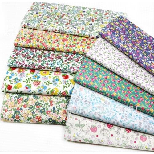 160x50cm Twill Cotton cloth Environmental Protection Small Floral Handmade DIY sewing fabric