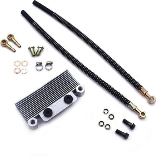 Silver Aluminum Motorcycle Oil Cooler Oil Engine Radiator high quality accessory part suitable For Pit Dirt Motor Bike LXR DHZ