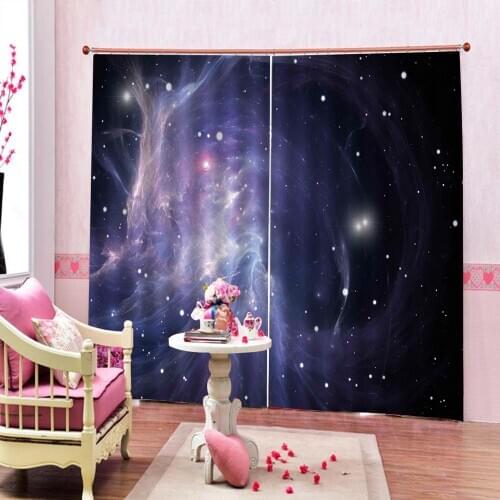 Customize modern curtains for living room Dark night sky For living room bedrooms blackout curtains