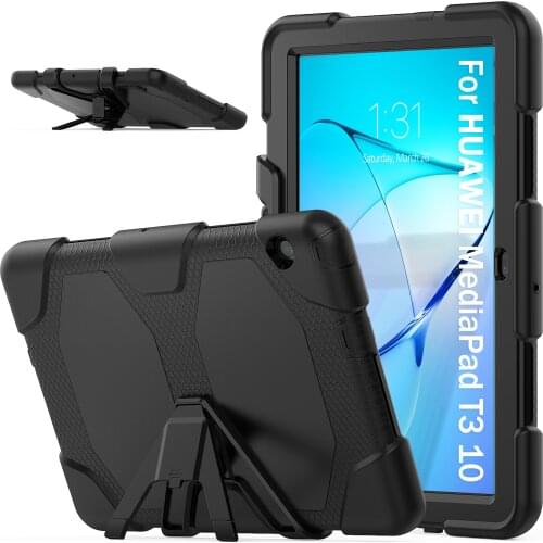 Heavy Duty Protection Case for huawei mediapad t5 case 10.1 Soft Silicone Full body Cover with Kickstand for huawei mediapad t8