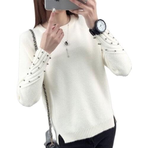 OHCLOTHING 2021 new spring Korean Short all-match winter sweater knitted shirt with long sleeves and loose women