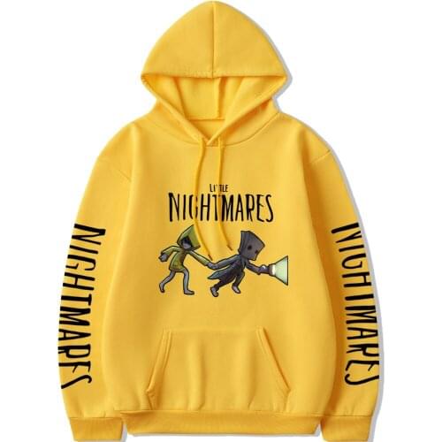 Game Little Nightmares Six Mono Hoodies Yellow Hoodie Sweatshirt Womens Pullover Harajuku Streetwear Girl Winter Clothes Women