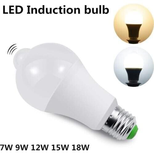 E27 Smart LED Bulb/Light 220V 110V PIR Motion Sensor LED Lamp Body Induction Auto On/Off Day Night Light Home LED E27 Bulbs