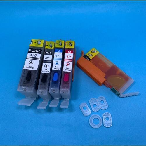 YOTAT 5pcs Full PGI-470XL refillable ink cartridge PGI-470 CLI-471 for Canon PIXMA MG7740 MG6840 MG5740 TS9040 TS8040 TS6040