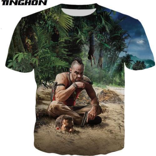XS-7XL Summer New Style Fashion T-shirt Game Far Cry 3 Coast Men 3D Print Mens Womens Casual T Shirt