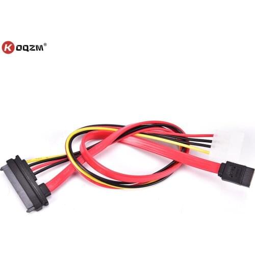 1pc 15+7 Pin Power Data To 4 Pin IDE Power SATA Data Hard Cable Adapter Cable High Speed For PC Professional Cable