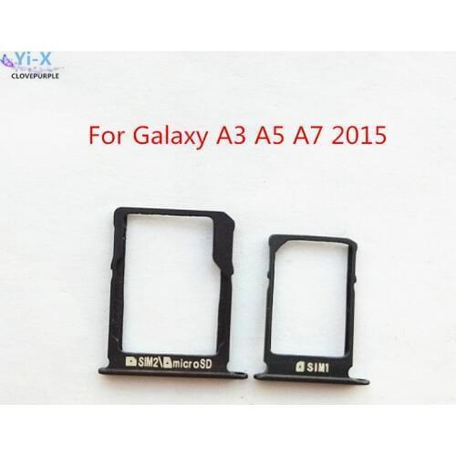 1PCS SIM Card Slot Holder Adapter Micro SD Card Slot Tray Adapter Replacement Parts for Samsung Galaxy A3 A5 A7 2015