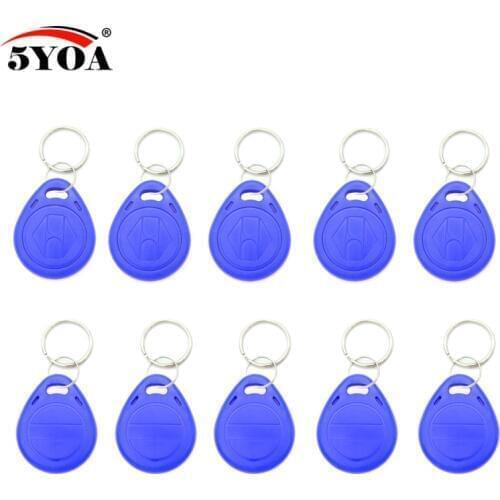 100pcs Blue EM4305 T5577 Blank Key Tag RFID Chip Ring Tags Keytag 125 khz Copy Rewritable Writable Rewrite Duplicate 125khz