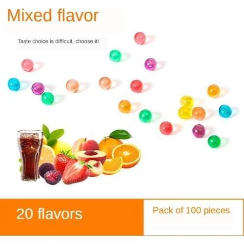 100pcs Mix Fruit Flavor Menthol Capsule Mint Beads Explosion Pops Cigarette Filter Brush Ball for Smoking Holder Accessories