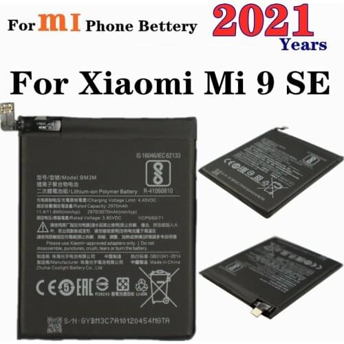 2021 Years For Xiaomi Mi 9 SE Mi9 M9 Se Battery BM3M 3070mAh High Capacity Phone Rechargeable Battery