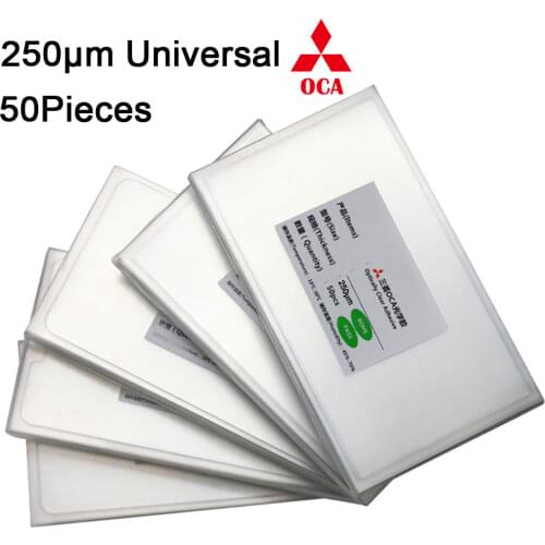 50Pcs 250um OCA Optical Clear Adhesive Glue For iPhone 5 5S 6 6S 7 8 Plus X XS XR 11 12 Pro Max Mini LCD Screen Display Glass