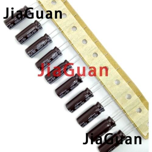 50PCS NEW NICHICON PW 10V1000UF 8X20MM electrolytic capacitor 10V 1000UF High frequency long life pw 1000uF/10V