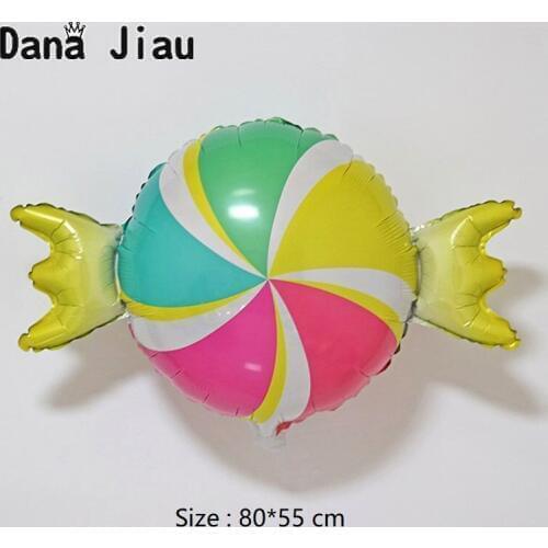 80*55cm Big Candy Birthday Party Aluminium Foil Balloons Kids Toy Wedding School Event Decations Christmas Gift Balloon