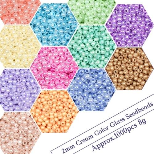 2mm Pearl Colors Charm Czech Glass Seed Beads DIY Bracelet Necklace Beads For Jewelry Making Handmade DIY Earring Necklace
