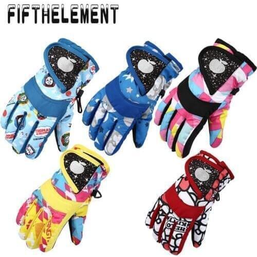Children Skiing Gloves Snow Boys Girls Winter Cycling Riding Warm Waterproof Windproof Sports Ski Gloves Kids