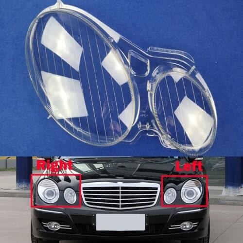For Mercedes-Benz 2004-2009 E-class W211 E200 E240 E280 E300 E350 Car Front Headlight Cover Head Light Caps Glass Lens Shell