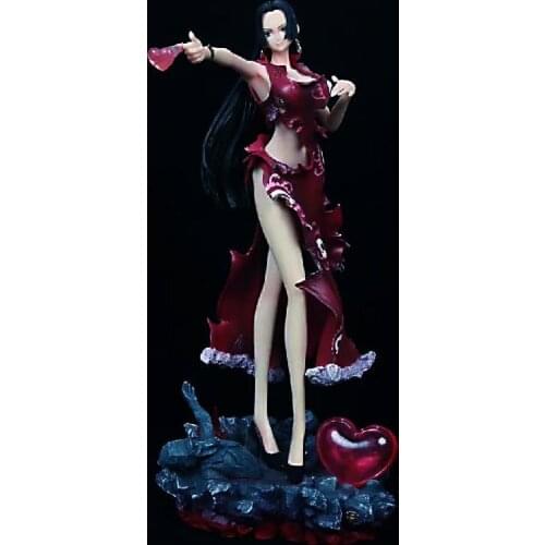 35cm One Piece Anime Action Figure Toy Pvc Luffys Lover Boa Hancock Light Model Collection Doll Decorations Ornaments Gift Box