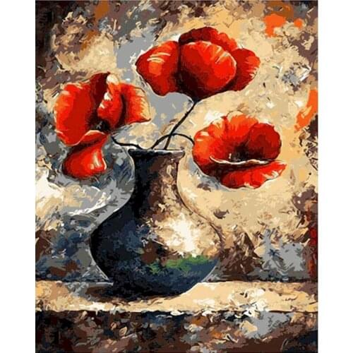GATYZTORY Frame Flower Oil Painting Diy Oil Painting By Numbers Wall Canvas Art On Canvas Wall Home Decor