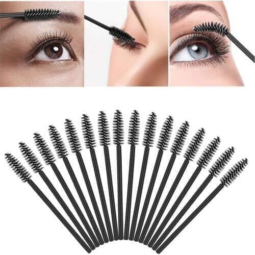 50Pcs Eyelash Extension Disposable Eyebrow brush Mascara Wand Applicator Spoolers Eye Lashes Cosmetic Brushes Set Makeup Tools