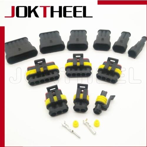 5 set Kit 1P 2P 3P 4P 6Pin TE Tyco AMP Superseal male female waterproof auto plug Xenon lamp electrical wire connector for car
