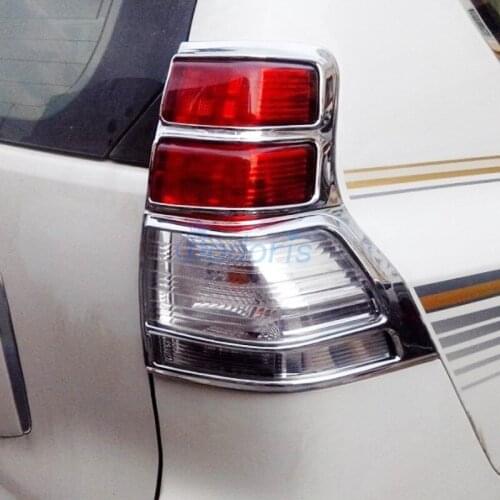 For Toyota Land Cruiser Prado LC150 FJ150 2010 2011 2012 2013 Taillight Cover Light Frame Trim Chrome Car Styling Accessories