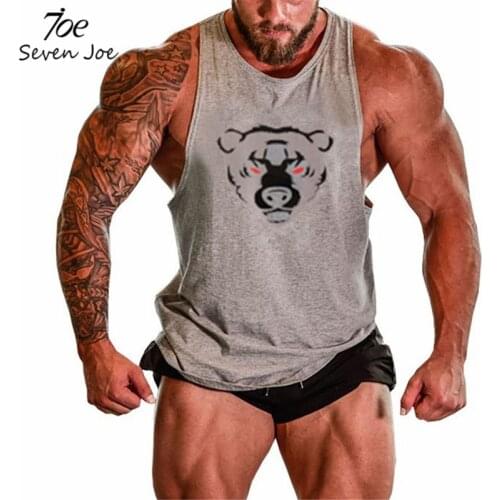 Seven Joe bodybuilding vest Brand tank bodybuilding workout mens undershirt fitness men tank tops singlets muscle cut
