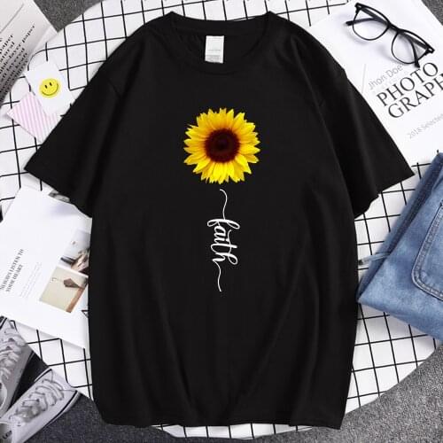 Beautiful Sunflower Of Hopeprint Men T-Shirts High Quality Tee Shirts Vintage Breathable Male T Shirts Oversized Fashion Tshirts