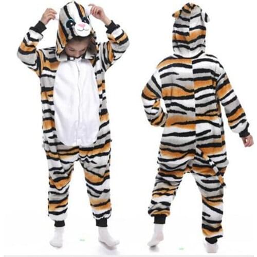 New Tiger Pajamas Children Sleepwear Homewear Winter Cartoon Pajamas Christmas Animal Pajama Pyjamas Kids Jumpsuits Oneise Kids