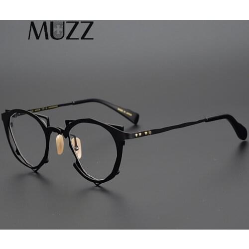Pure Titanium Retro Optical Eyeglasses Hand Made Men Myopia Prescription Glasses Frame Personality Women Round Japan Eyewear