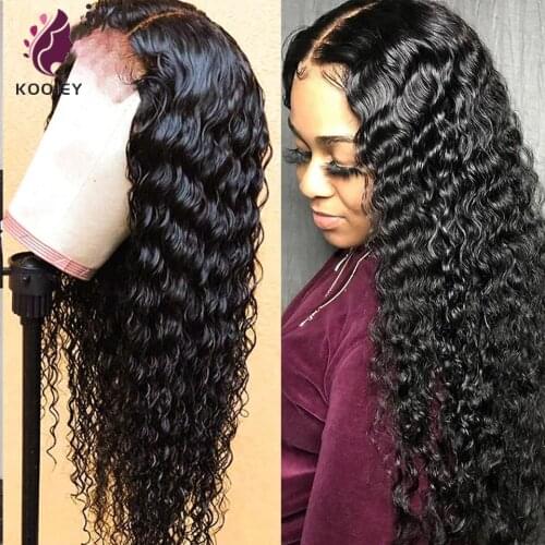 Malaysian 13x6x1 Lace Front Human Hair Wig Water Wave T Part Lace Front Wig Density 150% Wavy And Wet Lace Front Wig For Women