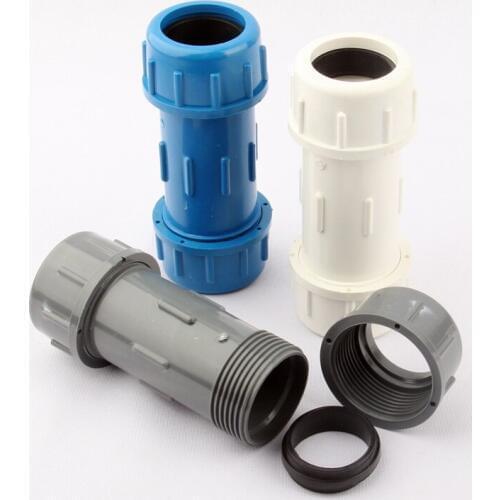 20mm(1/2") Plastic Pipe Union Connectors Family Garden Irrigation Durable Water Supply Pipe Straight Quick Connector