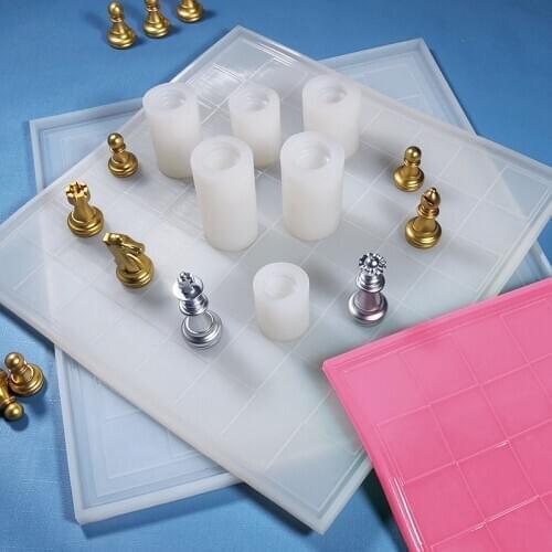Chess Silicone Mold Resin Molds Cake Decoration Accessories DIY Candle Mold Chocolate Mold Baking Accessories Clay Mold