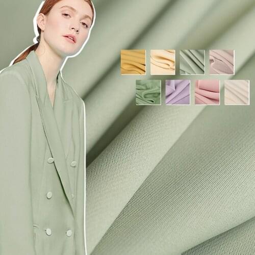 150CM Wide 240G/M Weight Cold Solid Color Yellow Green Black Polyester Fabric for Spring Summer Suit Dress Shirt Jacket E1427