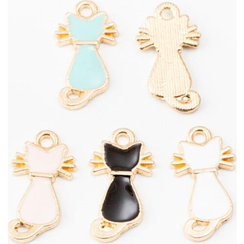 YEPENGFEI 30 PCS Cat Charms Alloy jewelry Pendants for Jewelry Making DIY Handmade Craft Accessories js2166