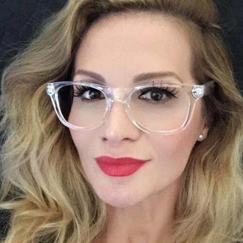 Feishini 2021 Clear Glasses Women Computer Anti Blue Rays Blocking Gaming Glasses Men Square Prescription Frame Myopia Rivet