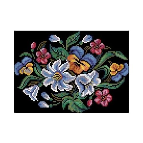 Zr mzh-003 oval flower rose 3 Cross Stitch Set DIY Kit Embroidery Needlework Craft Packages Cotton Fabric Floss