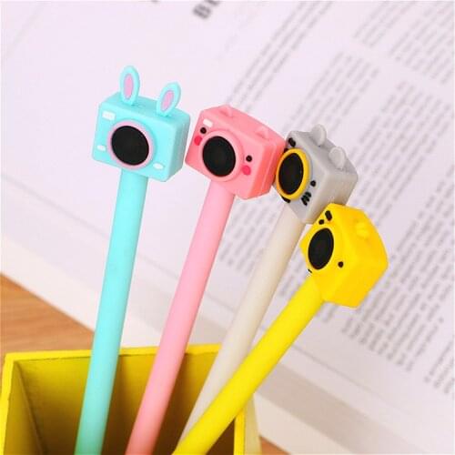 1pcs Cartoon Camera Gel Pen Cute Colorful Magic Pens Kawaii Gel Pens School Writing Novelty Stationery Girl Gifts 2021New