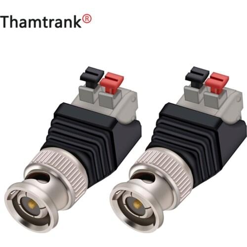 100pcs/lot BNC Male/Female Jack Plug UTP Video AV Balun Connector Press Type Coaxial Adapter For CCTV Surveillance Camera