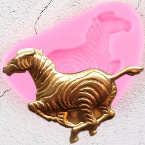 3D Animals Zebra Silicone Molds Chocolate Fondant Mold Cake Decorating Tools DIY Baking Cupcake Topper Candy Clay Resin Mould