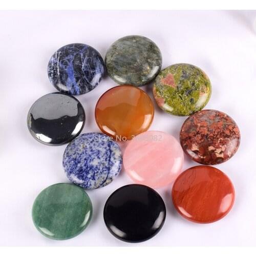 6.5*2 Big Hot Massage Stone Natural Stone And Quartz Healing Chakra SPA Reiki Crystal Body Back Hand Beauty Health Care Tool