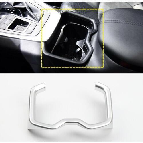 ABS Silver Car Water Cup Holder Cover Trim Central Control Cup Holder Cover for 2019 2020 Toyota RAV4