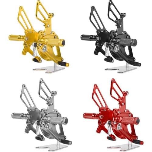 CNC Aluminum left & right Motorcycle Foot Rests Set Adjustable Rearset Foot Pegs Pedals For 2017 2018 Honda CBR250RR CBR 250RR
