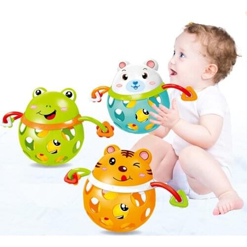 0-12Months Baby Rattles Toy Cars Soft Plastic Baby Teether Hand Grasping Ball Toys Rattle Early Educational Hand Bell Baby Toys