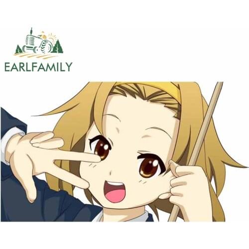 EARLFAMILY 13cm x 7.3cm For K-on Motorcycle Car Stickers Windows Decal Sunscreen Car Styling Waterproof Occlusion Scratch