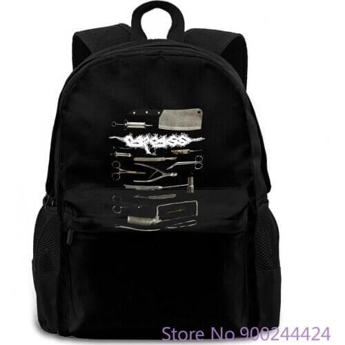 Carcass Tools Black Hipster Classic women men backpack laptop travel school adult student
